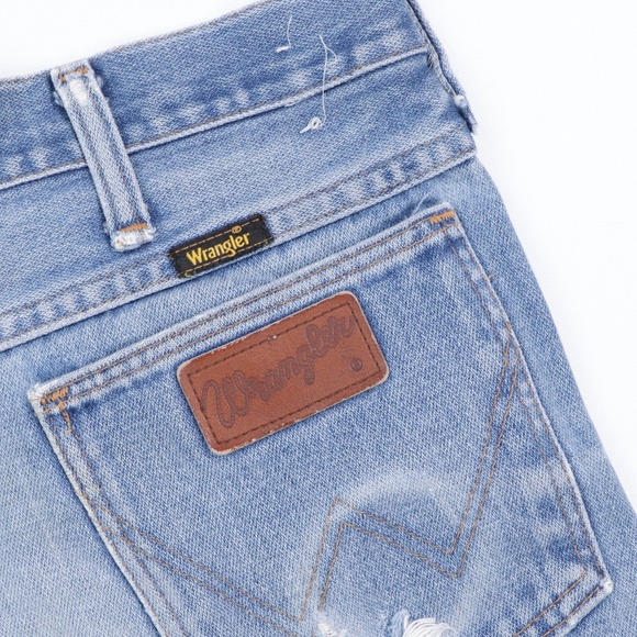 80s Wrangler Mens 33x31Bootcut Denim Jeans USA - Picture 6 of 12